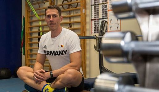 Gerade in der Herbst- und Winterzeit trainiert Bahnradsportler Stefan Nimke im Kraftraum für die bevorstehenden nationalen und internationalen Wettkämpfe Fotos: maxpress/srk