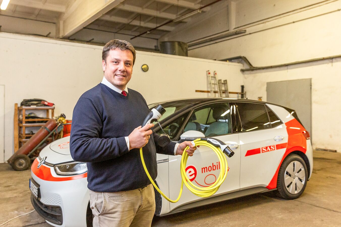 Für Andreas Lange gehört die E-Mobilität zum Unternehmen Fotos: maxpress/srk